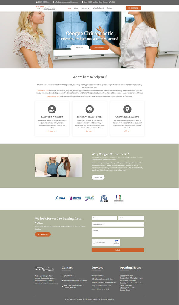 Coogee Chiropractic website development Coogee Chiropractic website development.