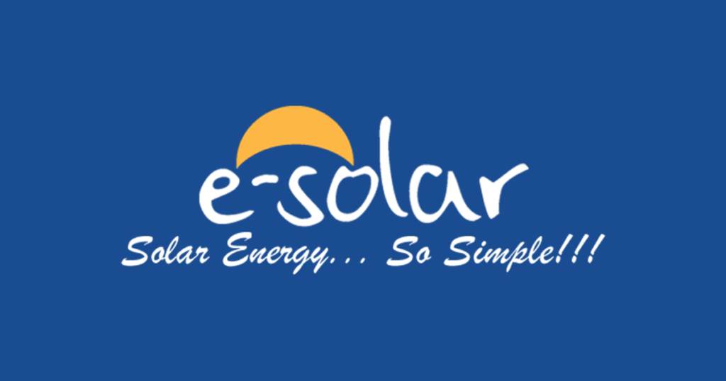 e-Solar logo.
