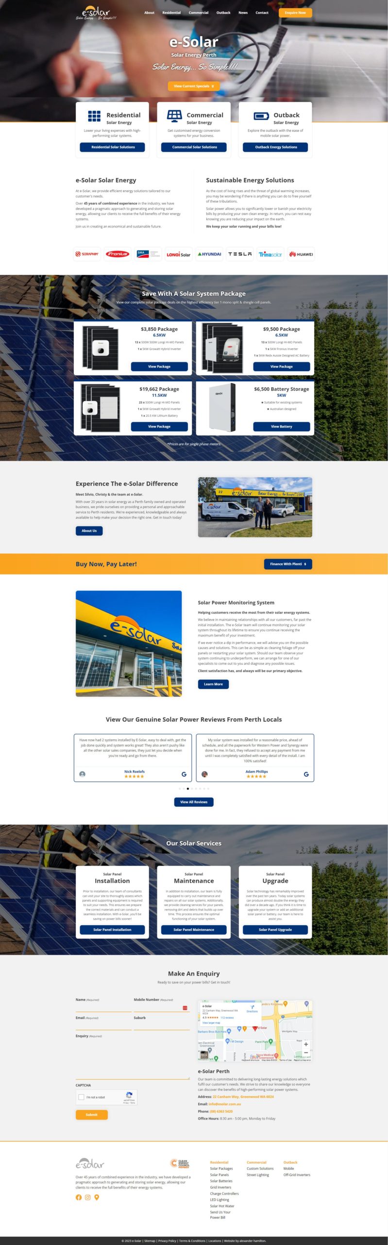 e-Solar website e-Solar website.
