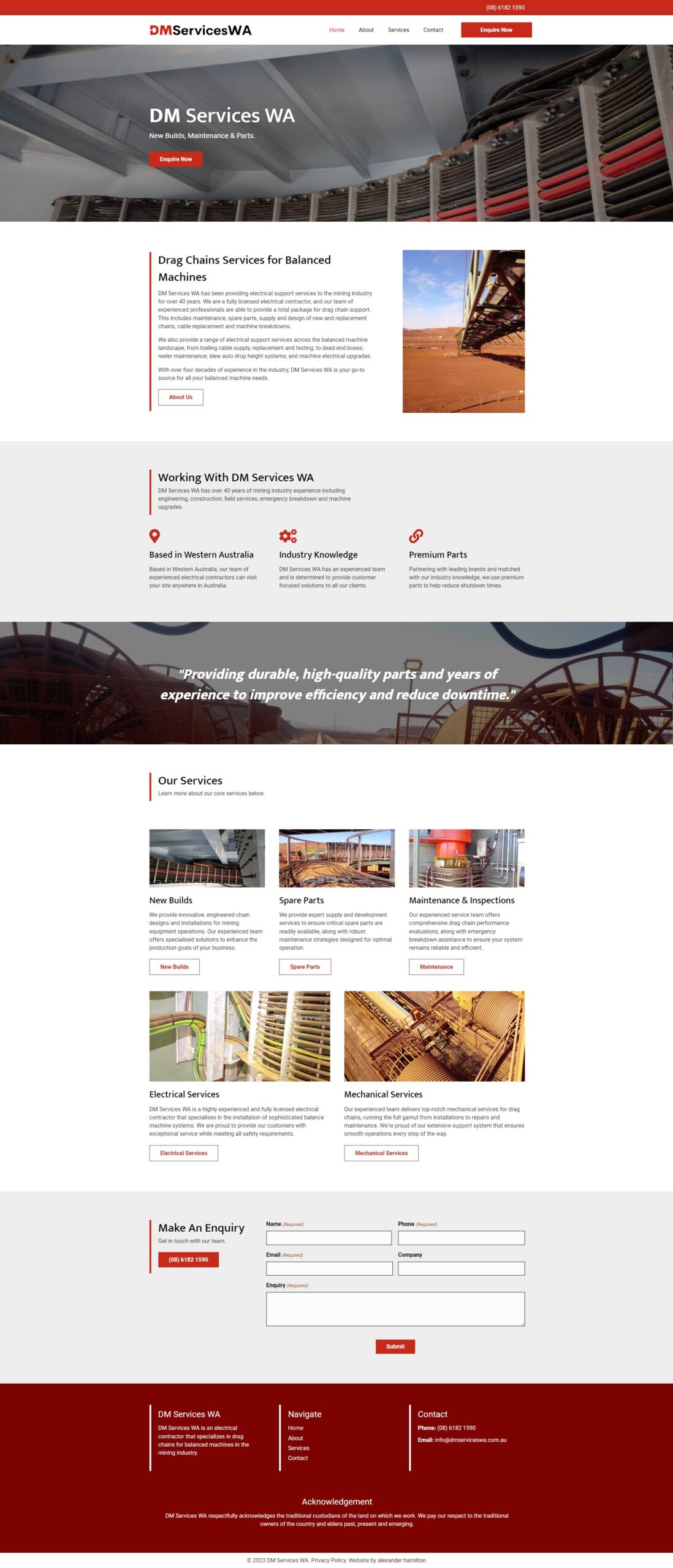 DM Services WA website design DM Services WA website design.