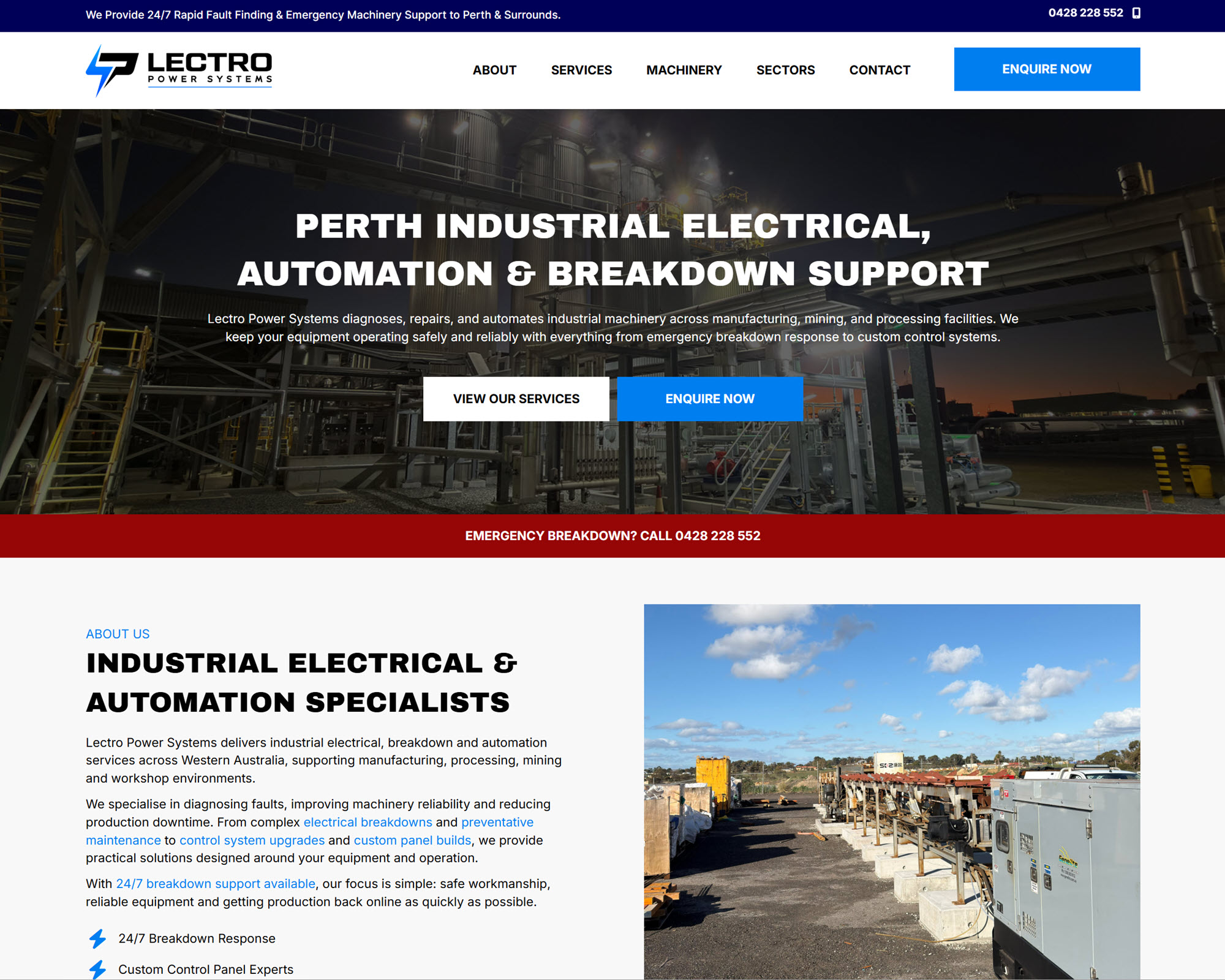 ah lectro website design